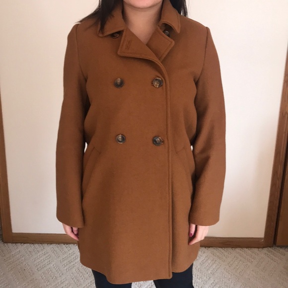 Zara Jackets & Coats | Brown And Effortless Pea Coat 95 New | Poshmark
